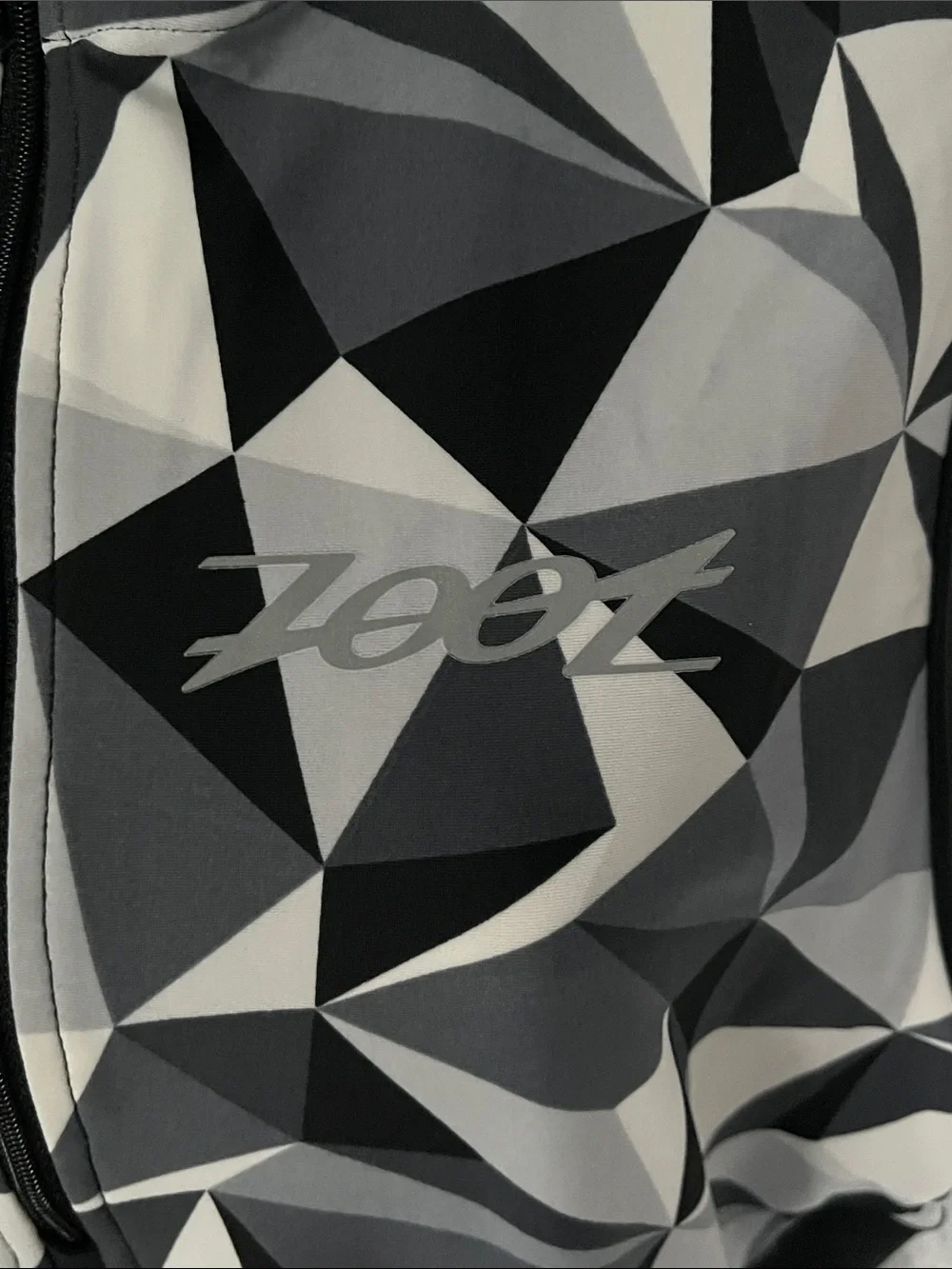 Zoot Sleeveless Cycling Jersey Tri Top Vest Geometric Print Rear Pockets M - Picture 6 of 9